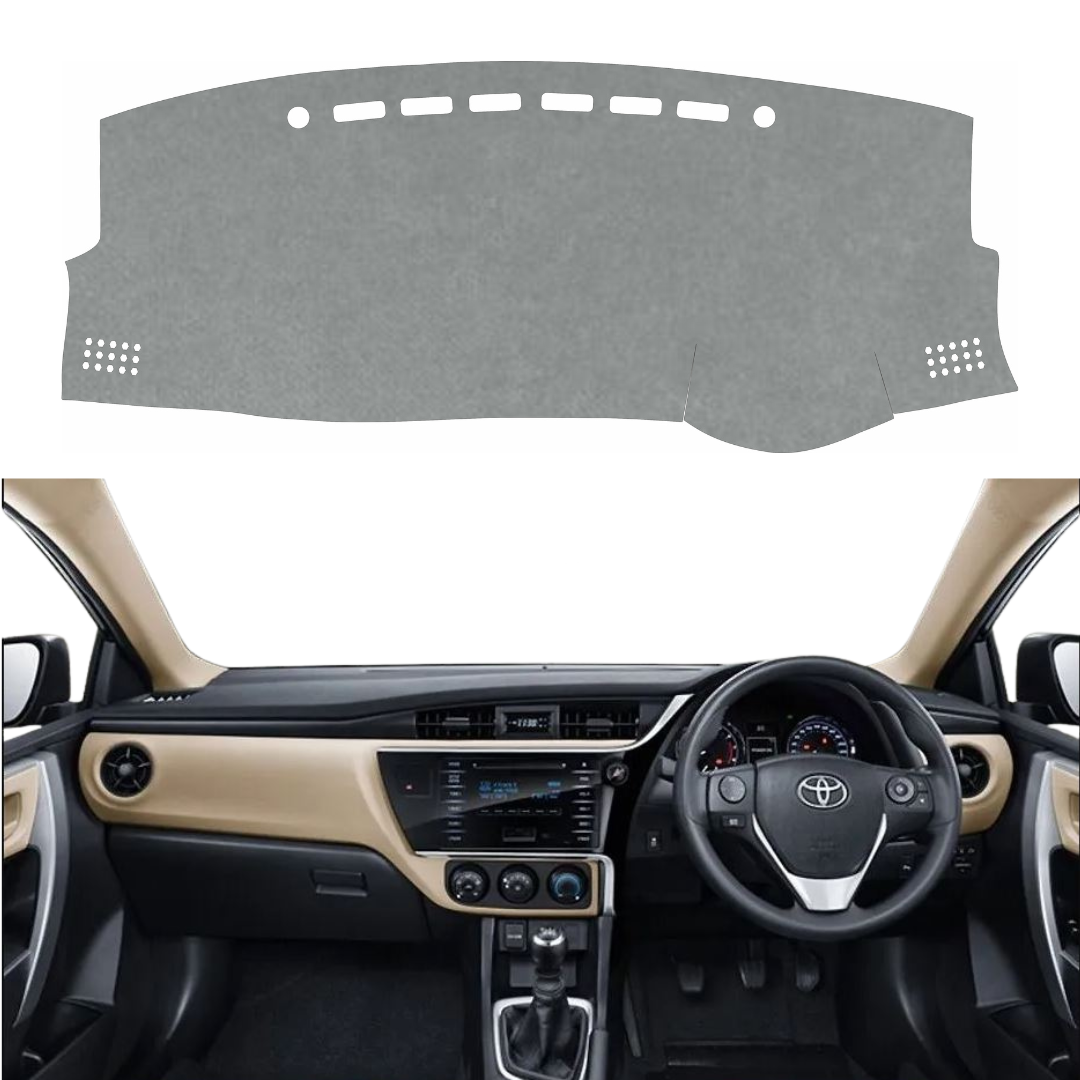 Toyota Corolla Altis 2014 To 2018 Car Dashboard Cover Mat (Grey)
