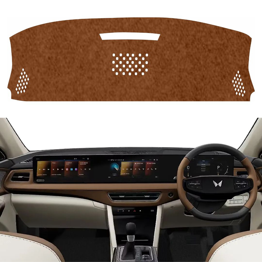 Mahindra XEV 9E 2025 To 2026 Car Dashboard Mat (Brown)