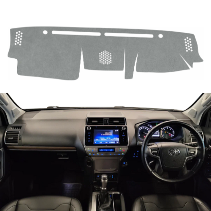 Toyota Prado 2009 To 2023 Car Dashboard Cover Mat (Grey)
