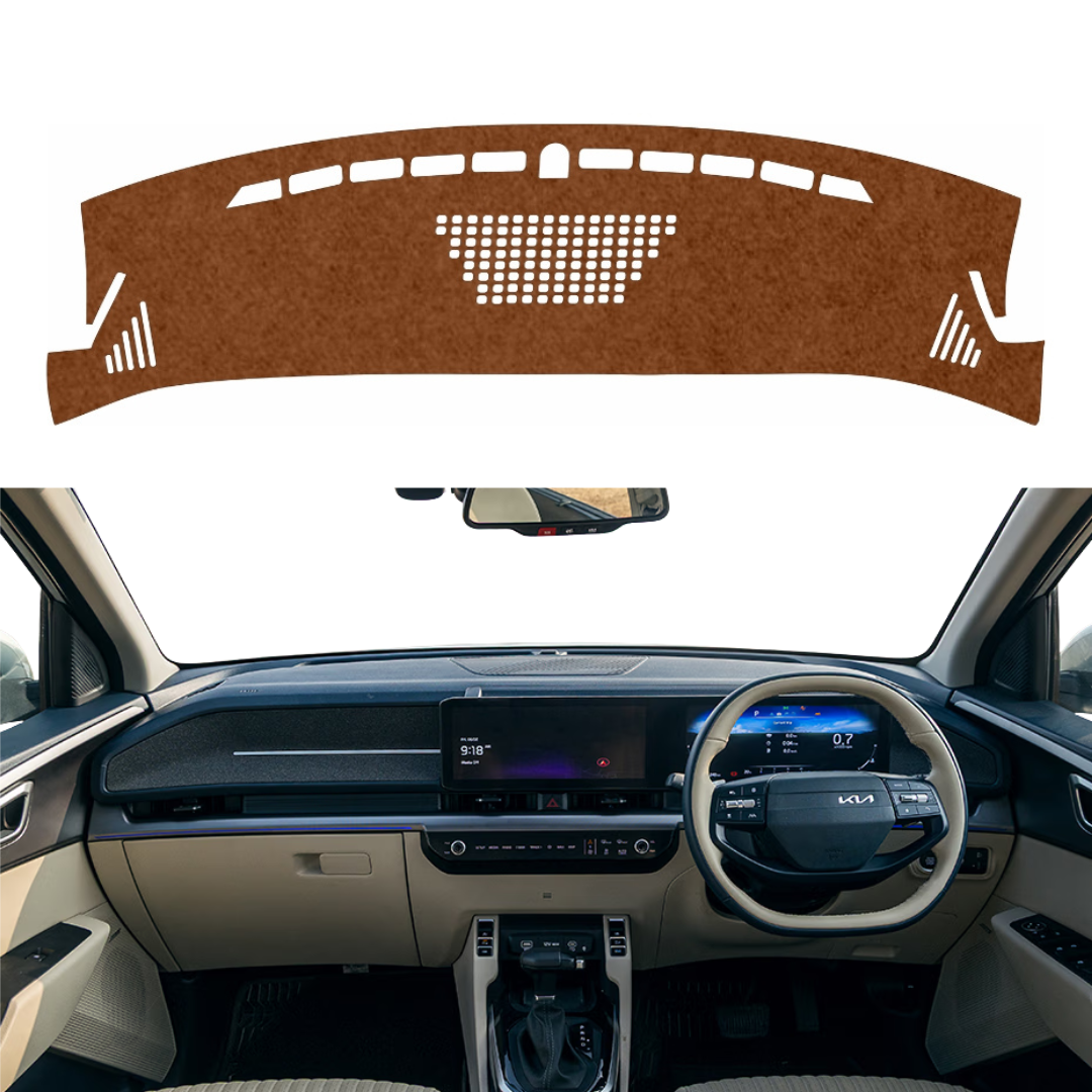 Kia Carens Clavis 2025 To 2026 Car Dashboard Mat (Brown)