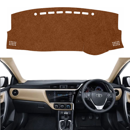 Toyota Corolla Altis 2014 To 2018 Car Dashboard Mat (Brown)