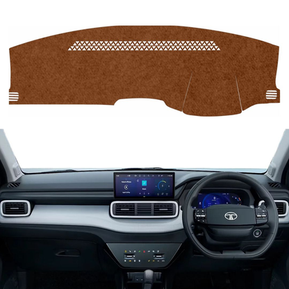 Tata Punch 2025 To 2026 Car Dashboard Mat (Brown)