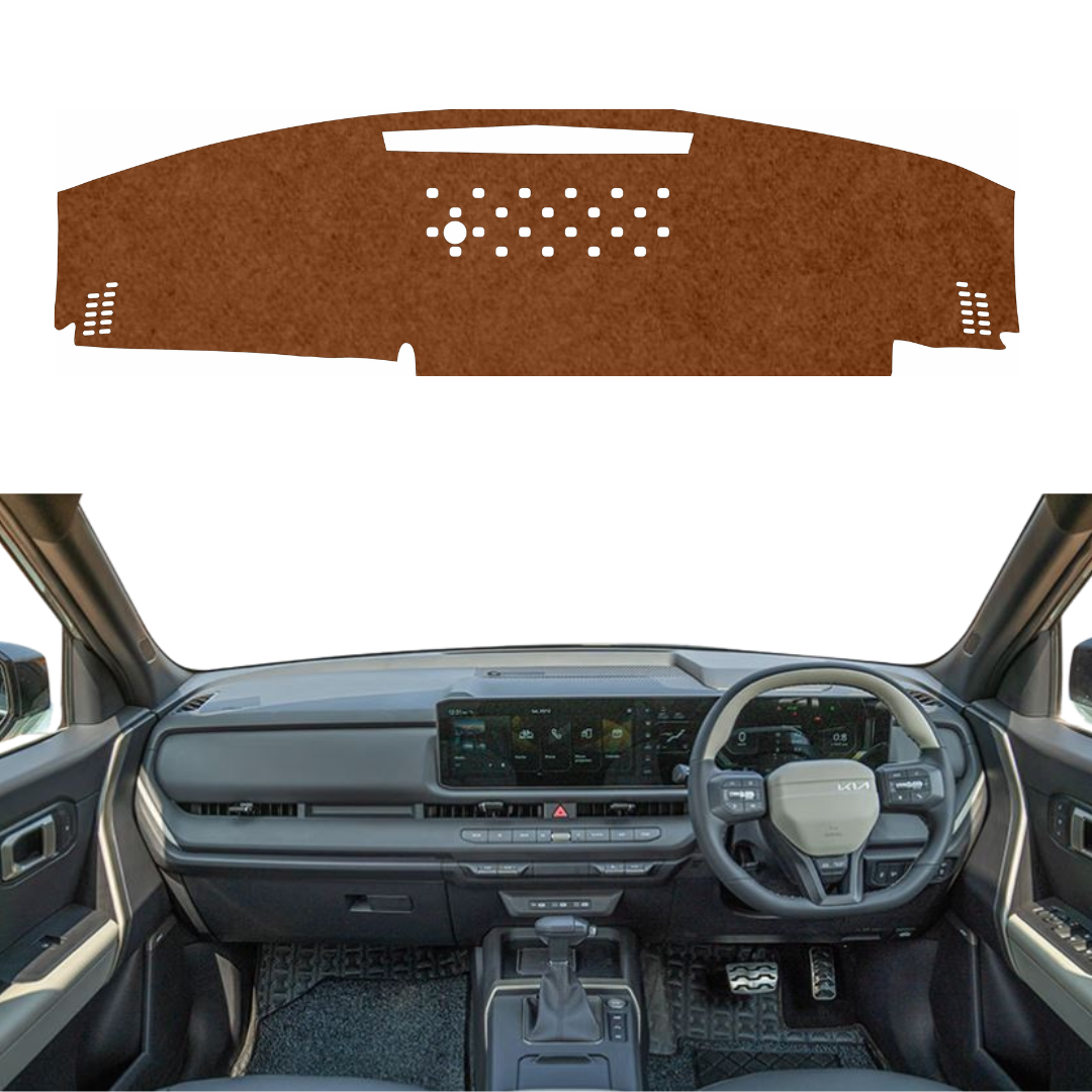 Kia Seltos 2019 To 2025 Car Dashboard Mat (Brown)