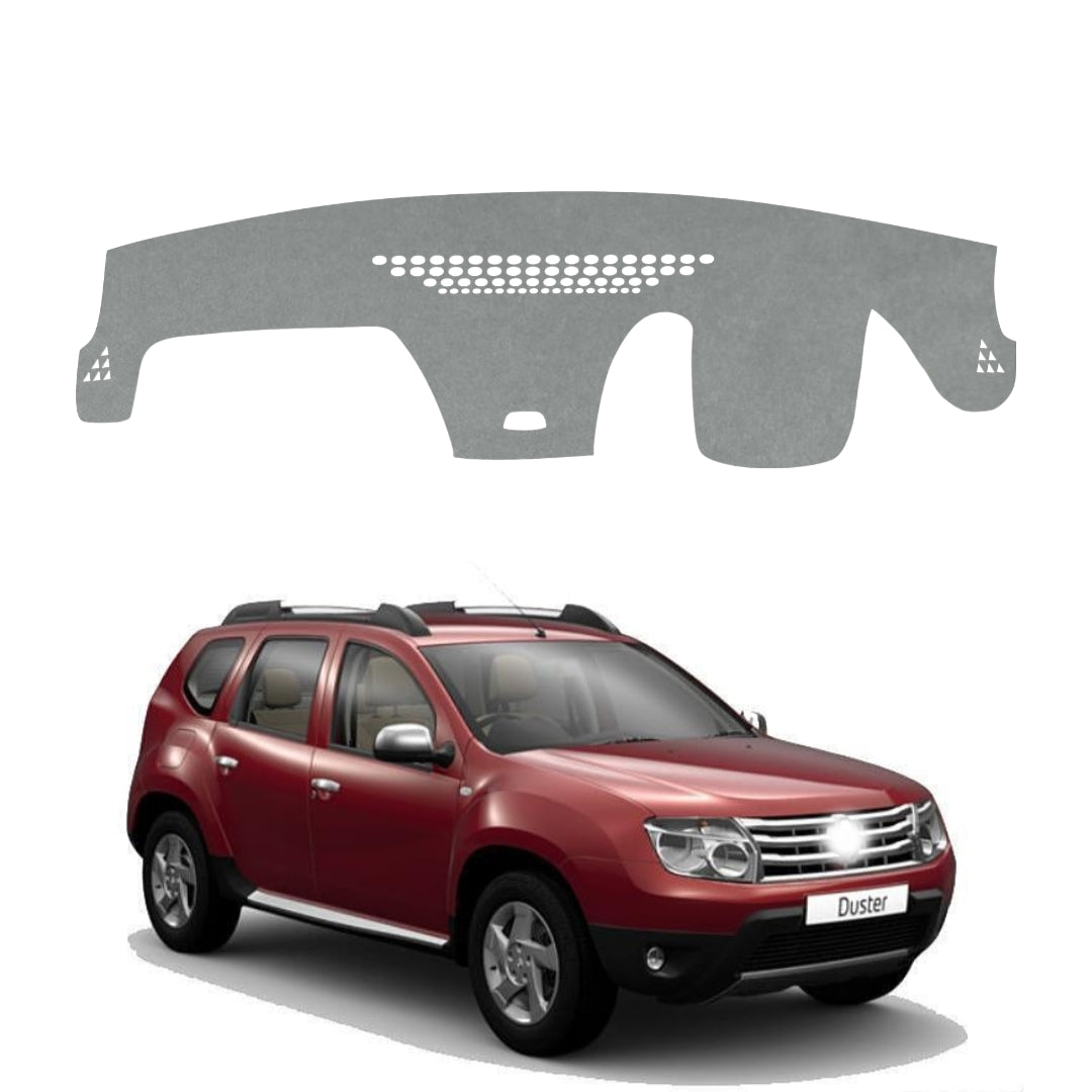 Renault Duster 2012 To 2022 Car Dashboard Cover Mat (Grey)