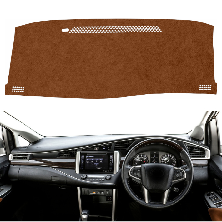 Toyota Innova Crysta 2015 To 2026 Car Dashboard Mat (Brown)