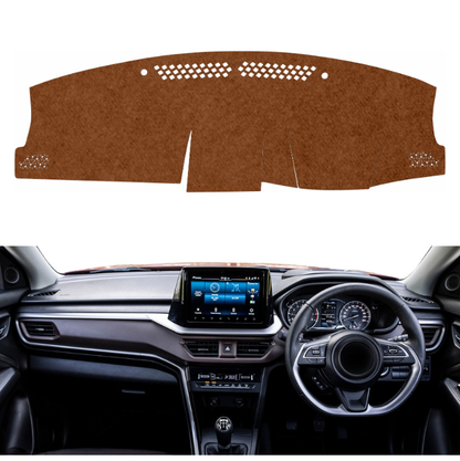Maruti Suzuki Brezza 2022 To 2026 Car Dashboard Mat (Brown)