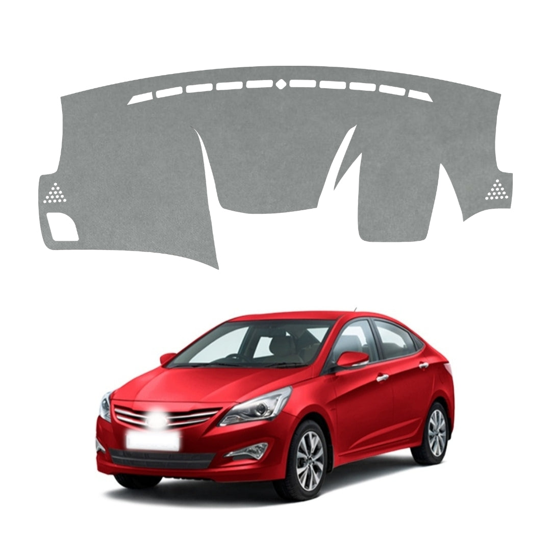 Hyundai Verna 2011 To 2017 Car Dashboard Cover Mat (Grey)