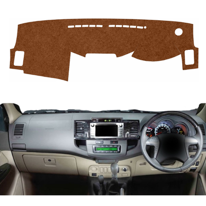 Toyota Fortuner 2009 To 2017 Car Dashboard Mat (Brown)