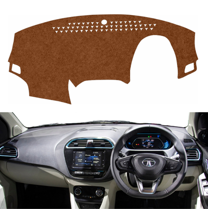 Tata Tiago 2016 To 2026 Car Dashboard Mat (Brown)