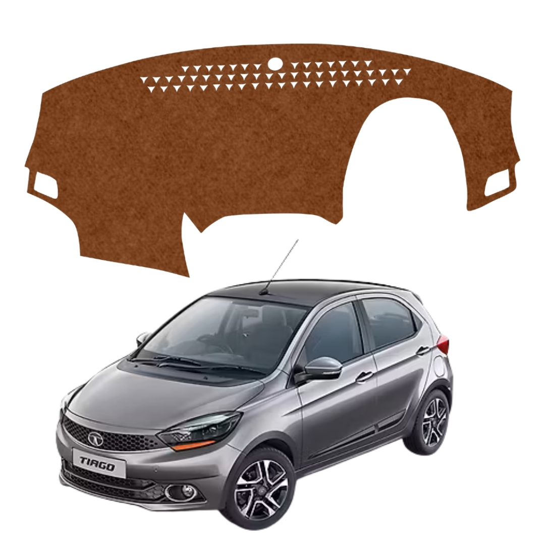 Tata Tiago 2016 To 2026 Car Dashboard Mat (Brown)