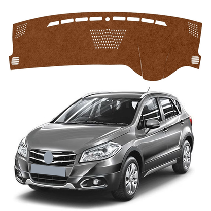 Maruti Suzuki S-Cross 2014 To 2022 Car Dashboard Mat (Brown)
