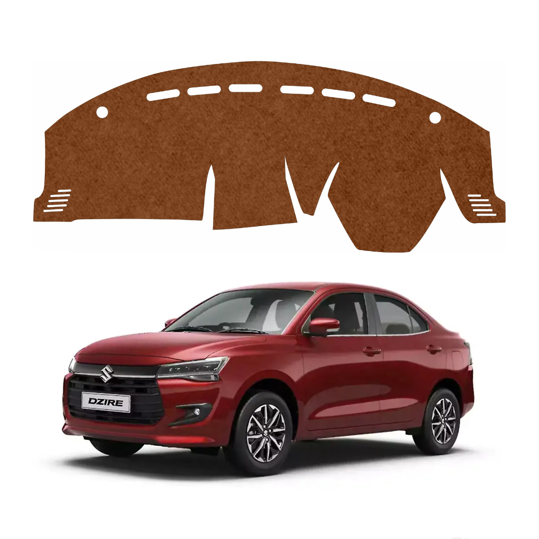 Maruti Suzuki Dzire 2025 To 2026 Car Dashboard Mat (Brown)