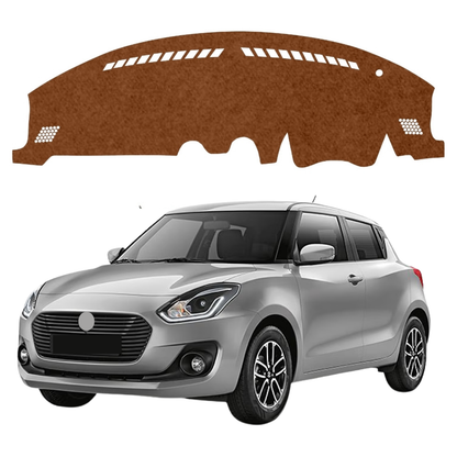 Maruti Suzuki Swift 2017 To 2024 Car Dashboard Mat (Brown)