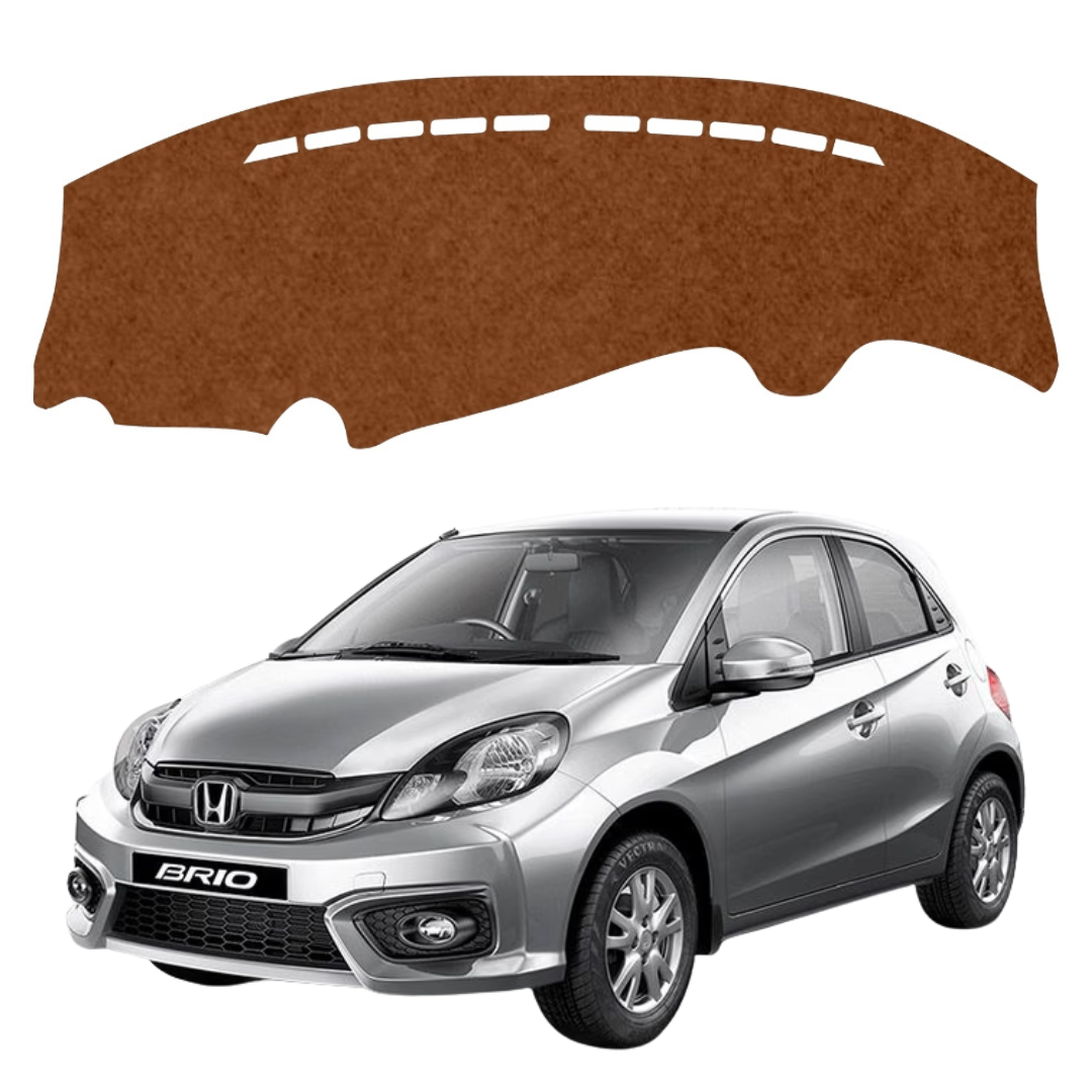Honda Brio 2011 To 2016 Car Dashboard Cover Mat (Brown)