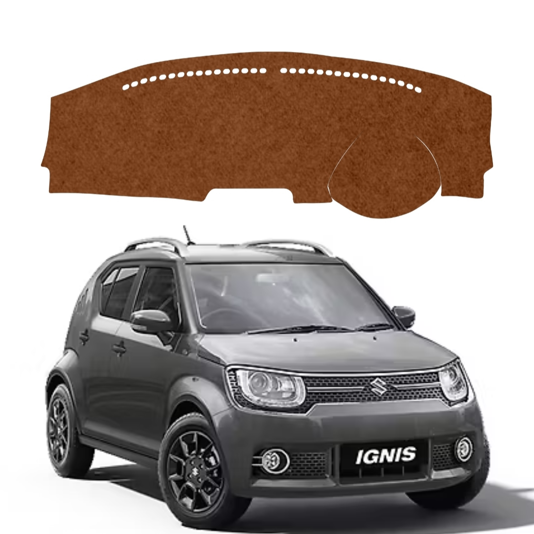 Maruti Suzuki Ignis 2017 to 2026 Car Dashboard Mat (Brown)