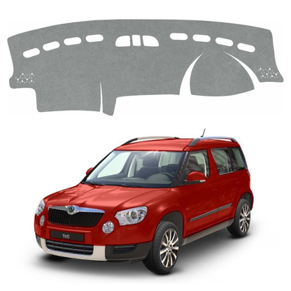 Skoda Yeti 2010 To 2014 Car Dashboard Cover Mat (Grey)