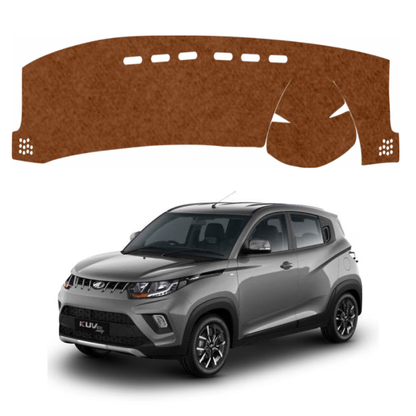 Mahindra KUV100 2016 To 2023 Car Dashboard Mat (Brown)