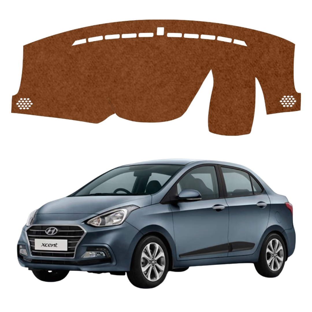 Hyundai Xcent 2014 To 2020 Car Dashboard Cover Mat (Brown)