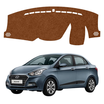 Hyundai Xcent 2014 To 2020 Car Dashboard Cover Mat (Brown)