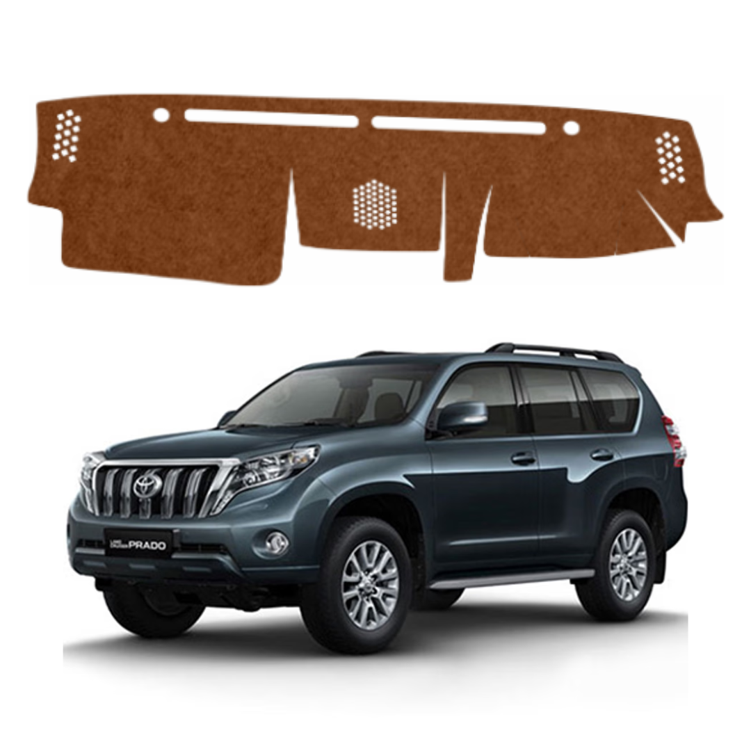 Toyota Prado 2009 To 2023 Car Dashboard Mat (Brown)