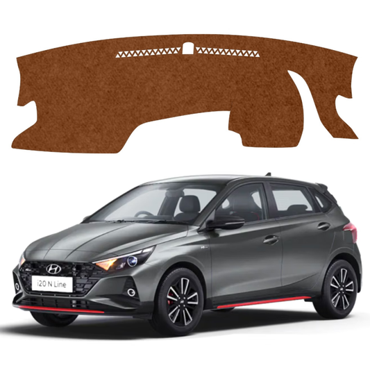 Hyundai i20 N Line 2021 To 2026 Car Dashboard Mat (Brown)