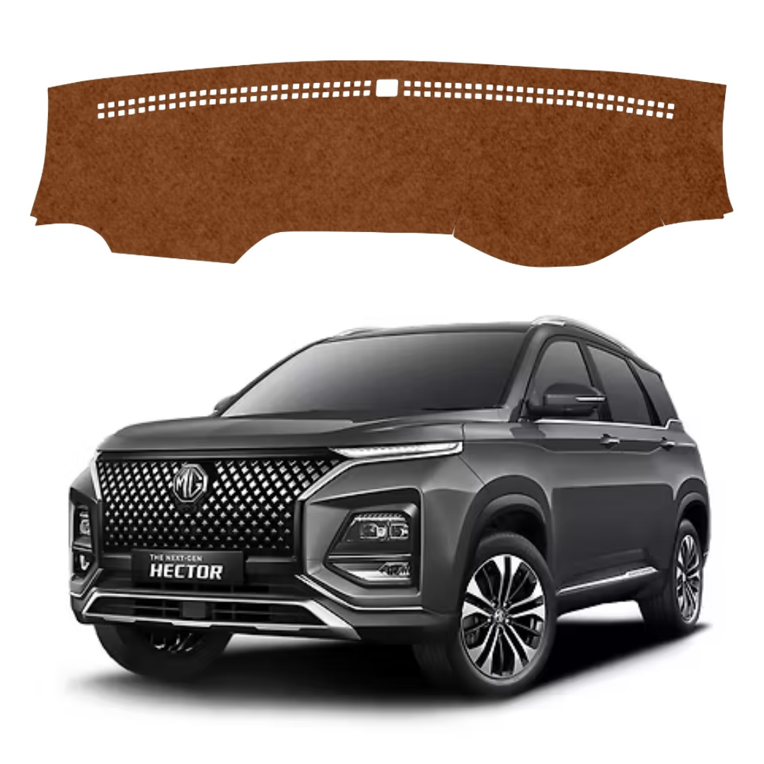 MG Hector 2023 To 2026 Car Dashboard Mat (Brown)
