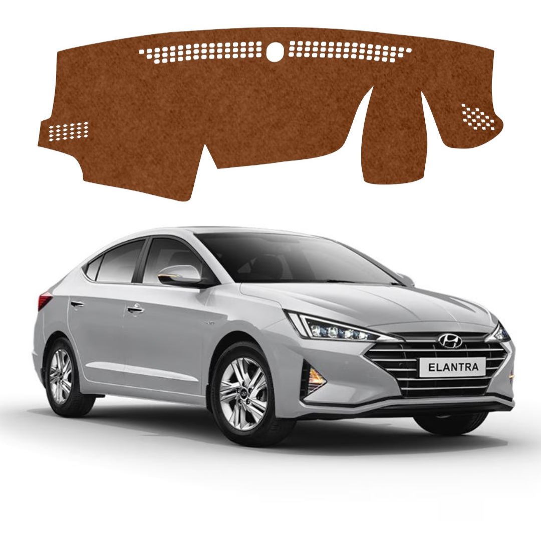 Hyundai Elantra 2016 To 2020 Car Dashboard Mat (Brown)