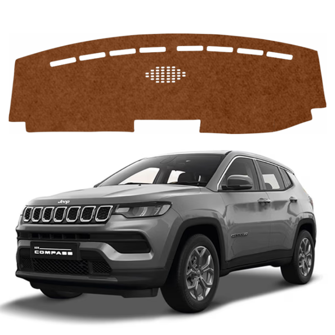 Jeep Compass 2021 To 2026 Car Dashboard Mat (Brown)