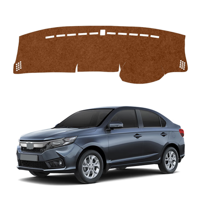Honda Amaze 2nd Gen 2018 To 2026 Car Dashboard Mat (Brown)