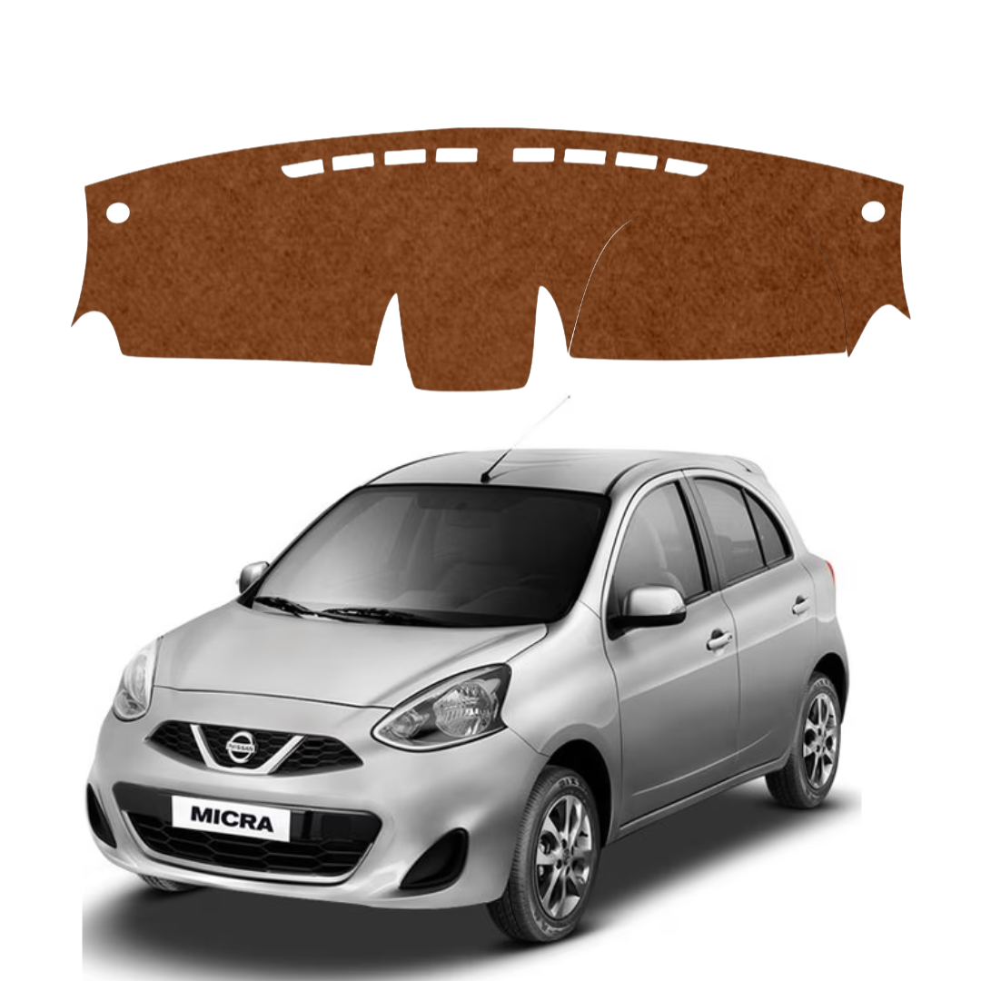 Nissan Micra 2010 To 2012 Car Dashboard Mat (Brown)