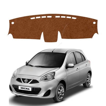 Nissan Micra 2010 To 2012 Car Dashboard Mat (Brown)