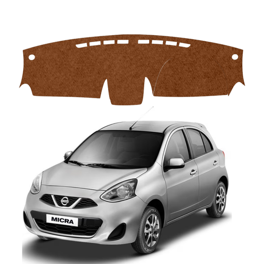 Nissan Micra 2010 To 2012 Car Dashboard Mat (Brown)