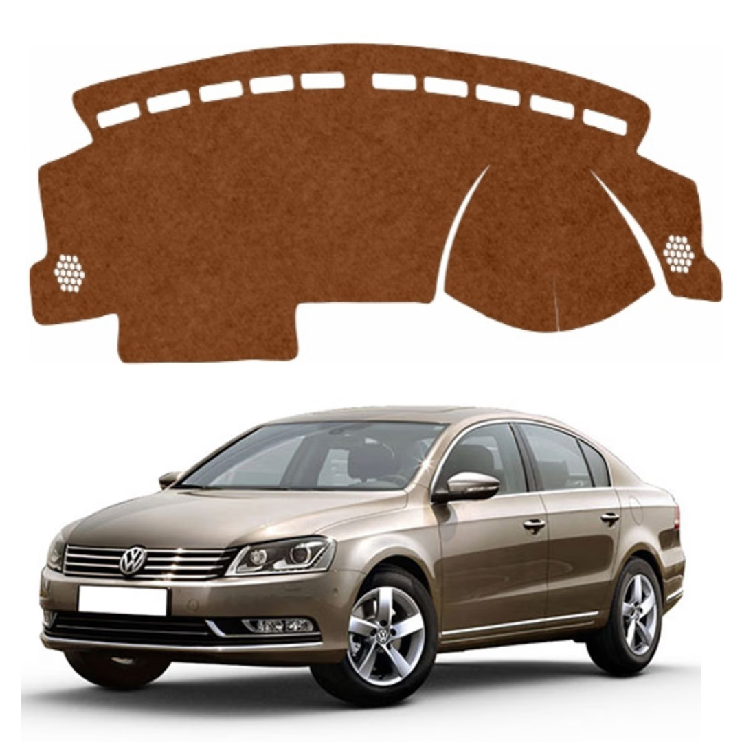 Volkswagen Passat 2011 to 2014 Car Dashboard Mat (Brown)