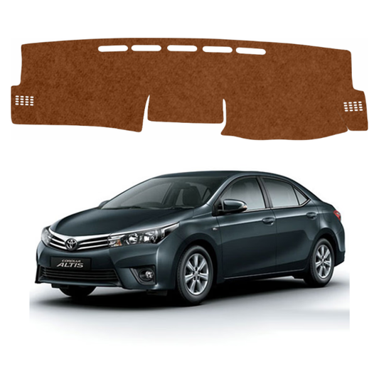 Toyota Corolla Altis 2008 To 2013 Car Dashboard Mat (Brown)