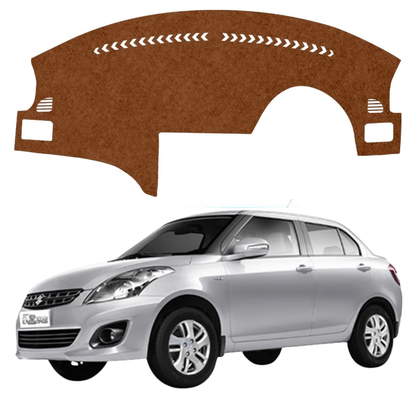 Maruti Suzuki Swift Dzire 2011 To 2017 Car Dashboard Mat (Brown)