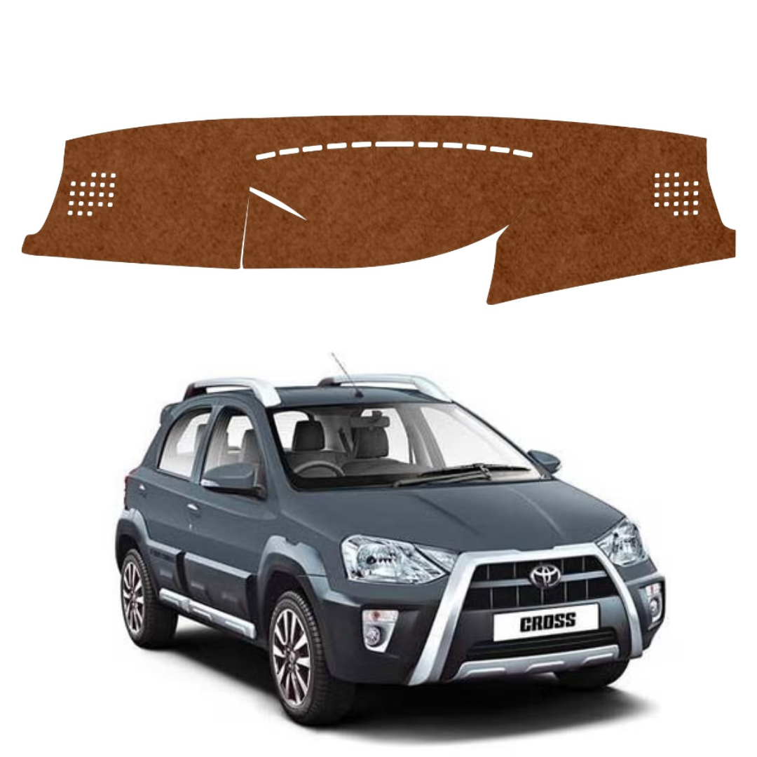 Toyota Etios Cross 2014 To 2020 Car Dashboard Mat (Brown)