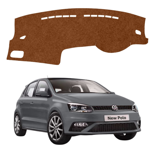 Volkswagen Polo 2010 To 2022 Car Dashboard Mat (Brown)