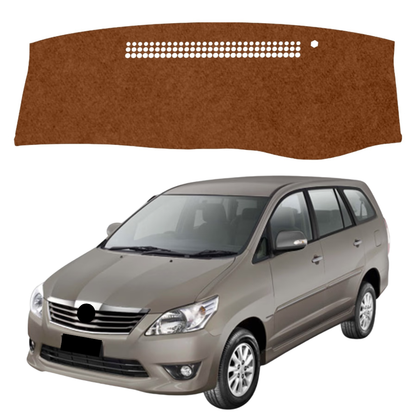 Toyota Innova 2005 To 2015 Car Dashboard Cover Mat (Brown)