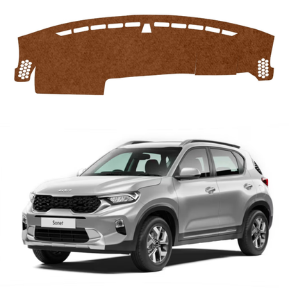 Kia Sonet 2020 To 2026 Car Dashboard Mat (Brown)