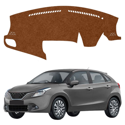 Maruti Suzuki Baleno 2015 To 2022 Car Dashboard Mat (Brown)