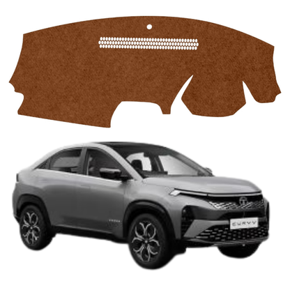 Tata Curvv 2024 To 2026 Car Dashboard Cover Mat (Brown)