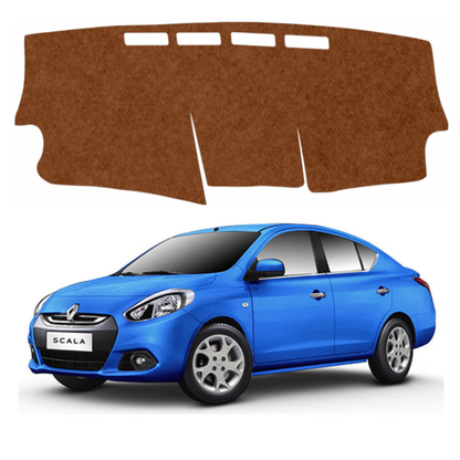 Renault Scala 2012 To 2017 Car Dashboard Mat (Brown)