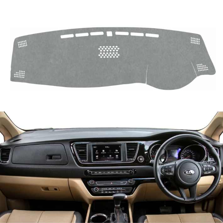 Kia Carnival 2020 To 2023 Car Dashboard Cover Mat (Grey)