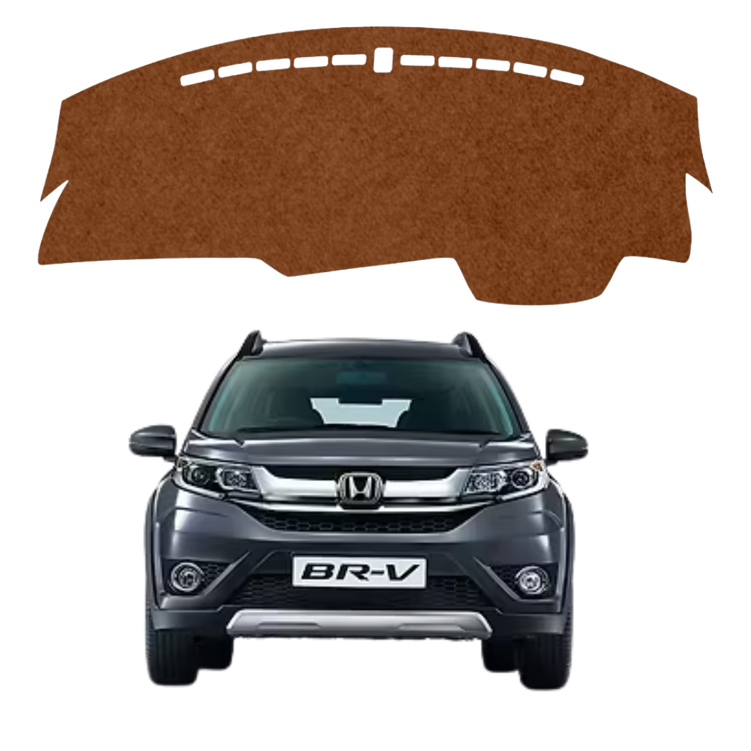 Honda BR-V 2016 To 2018 Car Dashboard Mat (Brown)
