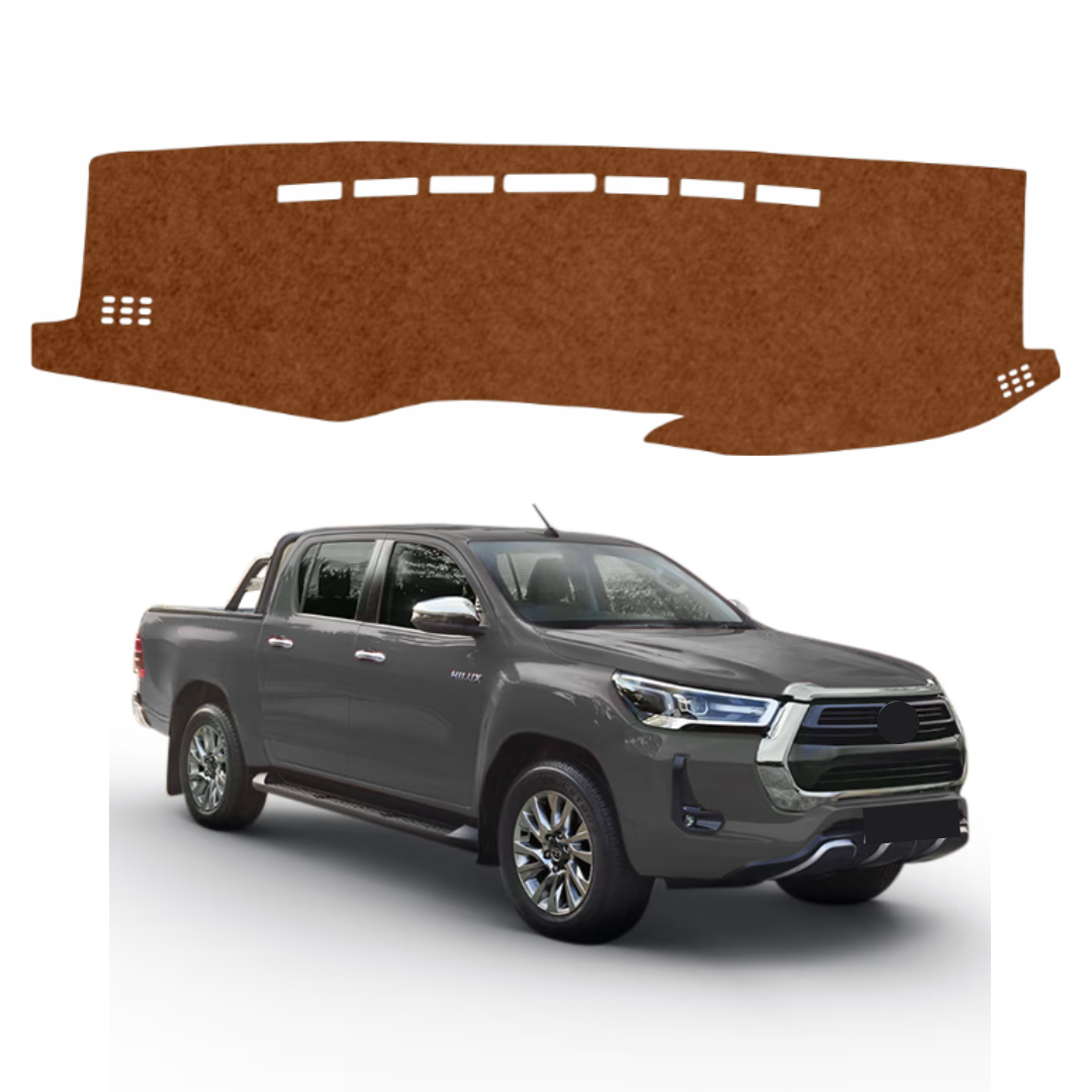 Toyota Hilux 2022 To 2026 Car Dashboard Mat (Brown)