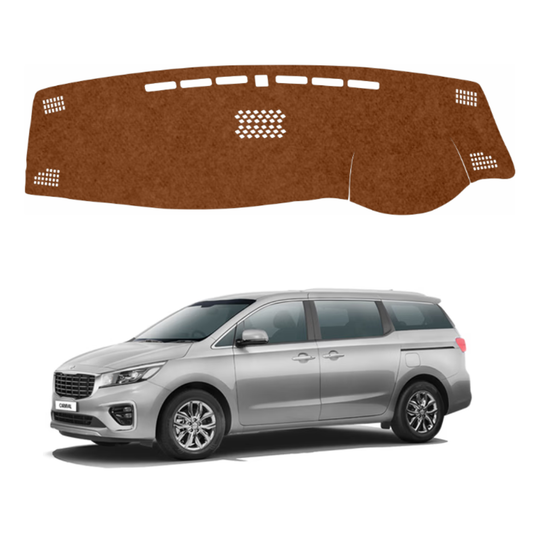 Kia Carnival 2020 To 2023 Car Dashboard Mat (Brown)