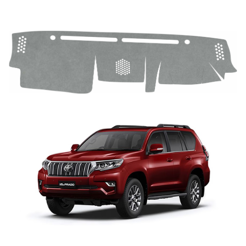 Toyota Prado 2009 To 2023 Car Dashboard Cover Mat (Grey)