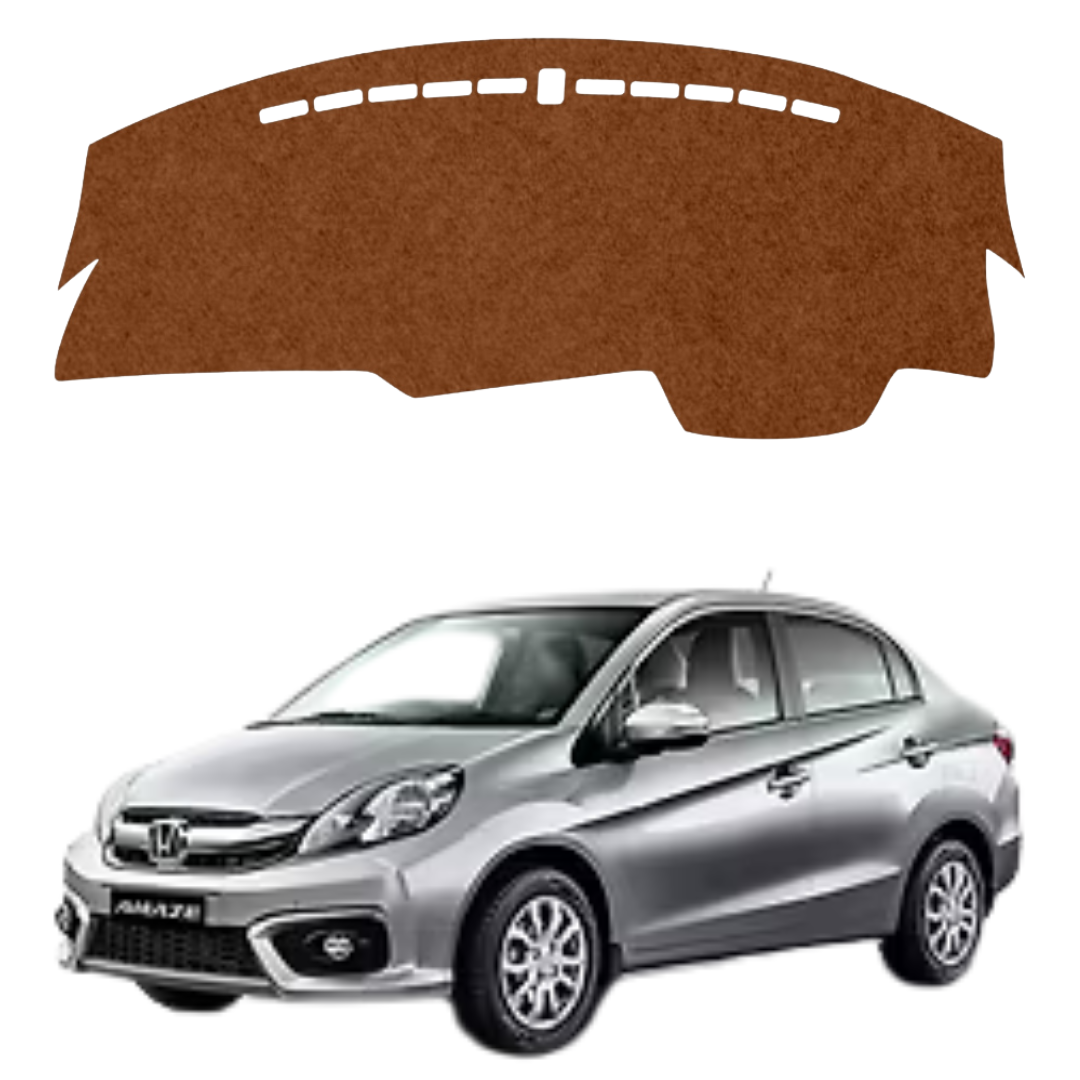 Honda Amaze 2016 To 2018 Car Dashboard Mat (Brown)