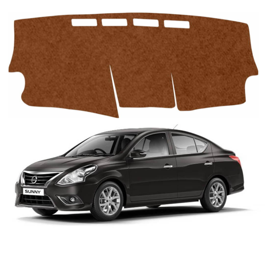 Nissan Sunny 2011 To 2020 Car Dashboard Mat (Brown)