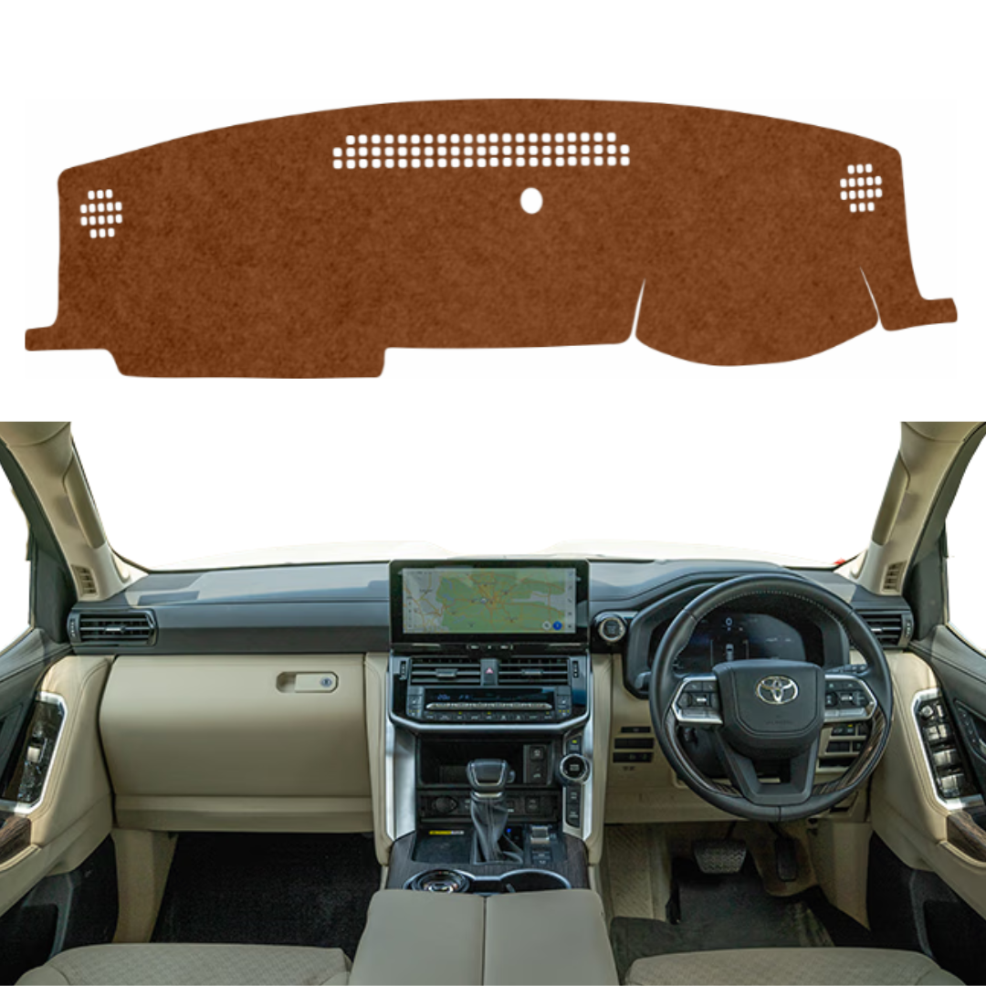 Toyota Land Cruiser 2021 To 2026 Car Dashboard Mat (Brown)